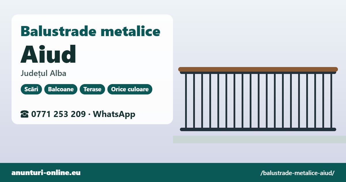 Balustrade metalice Aiud, județul Alba