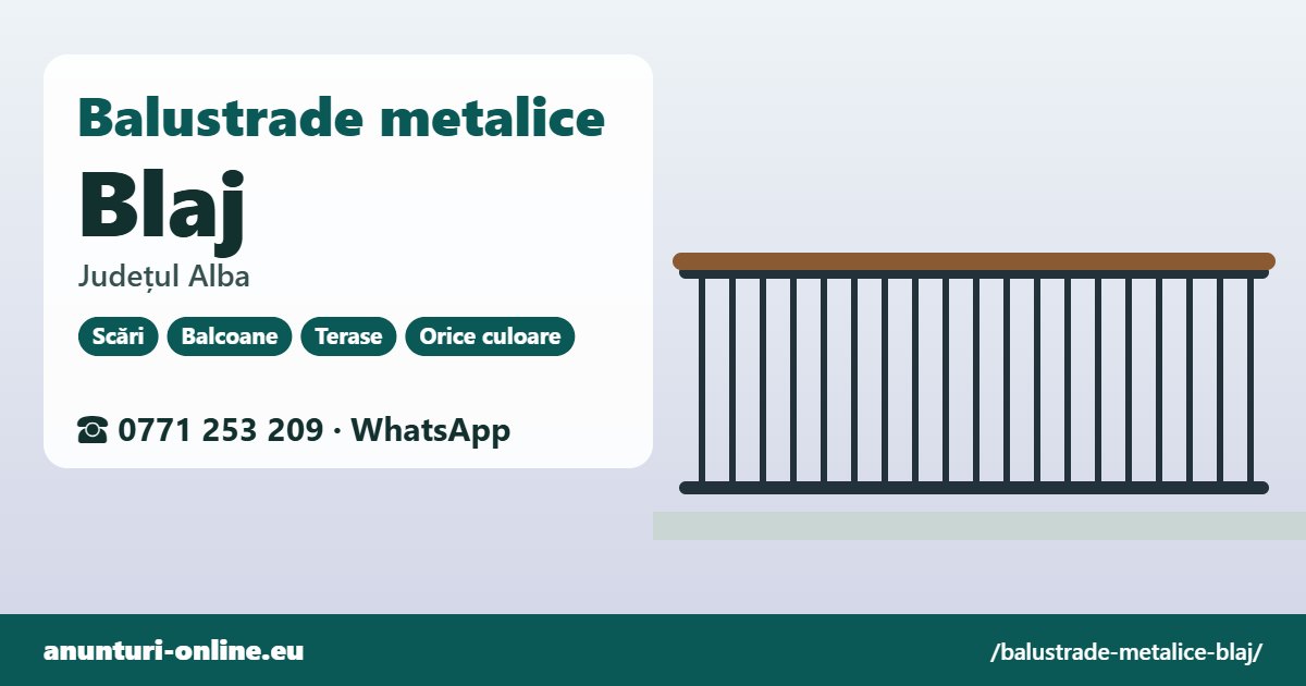 Balustrade metalice Blaj, județul Alba