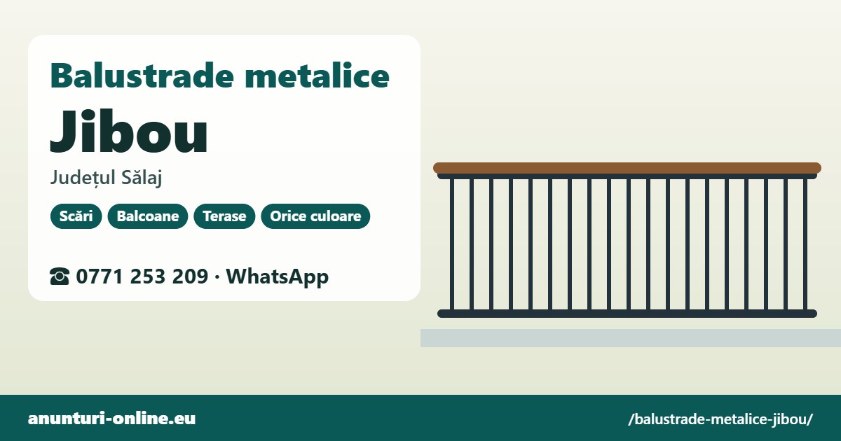Balustrade metalice Jibou, județul Sălaj