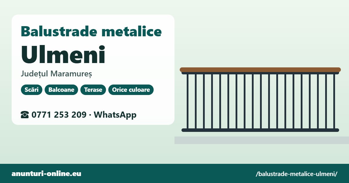 Balustrade metalice Ulmeni, județul Maramureș
