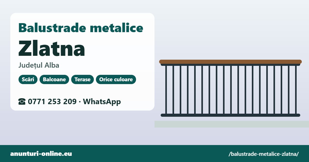 Balustrade metalice Zlatna, județul Alba